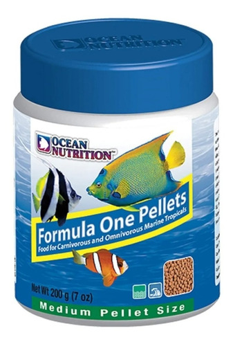 alimento para peces ocean nutrition formula one pellets medianos 200 gr