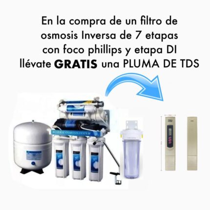 filtro de osmosis inversa 7 etapas con tanque, lampara uv phillips y etapa di